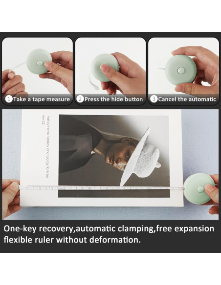GDMINLO Cinta Métrica Retráctil 3 Pack 1.5m Costura Cuerpo