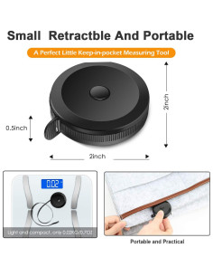 Paquete de 2 Cintas Métricas Retráctiles 150 cm BGJRBY 2