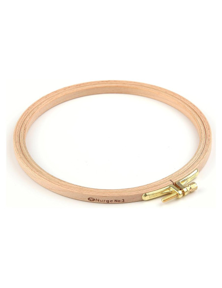 Aro de Bordado de Madera de Haya Nurge 16cm con Cierre Dorado