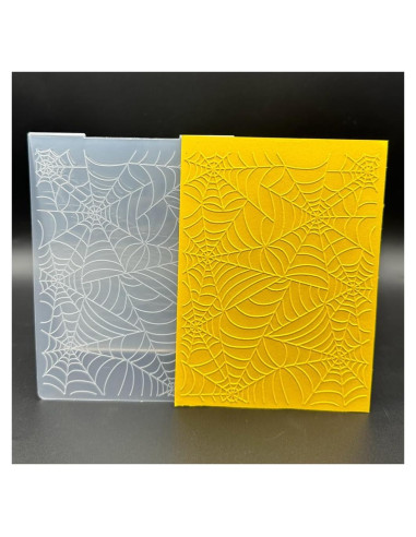 Plantilla de Embosado 3D Telaraña A6 Plástico para Scrapbooking