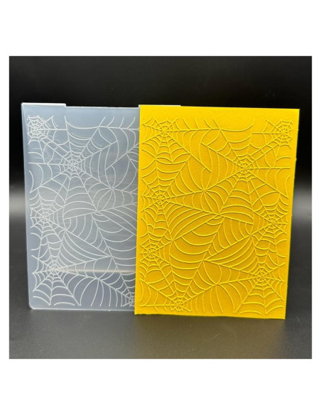 Plantilla de Embosado 3D Telaraña A6 Plástico para Scrapbooking