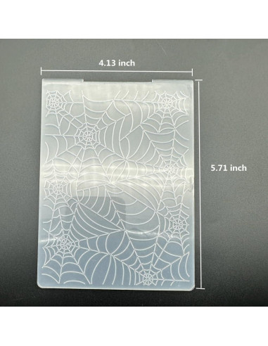 Plantilla de Embosado 3D Telaraña A6 Plástico para Scrapbooking