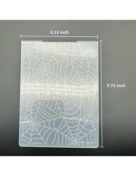 Plantilla de Embosado 3D Telaraña A6 Plástico para Scrapbooking