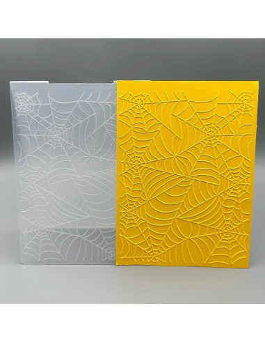 Plantilla de Embosado 3D Telaraña A6 Plástico para Scrapbooking