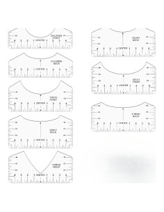 Juego de Guía de Regla para Camisetas VBNHEQLM - 8 Piezas