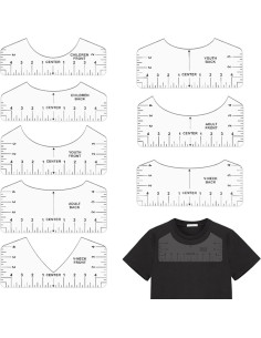 Juego de Guía de Regla para Camisetas VBNHEQLM - 8 Piezas 2