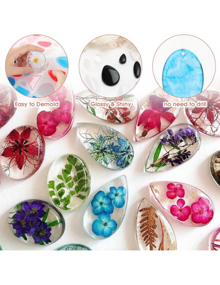 Moldes de Joyería de Silicona Najdeiuyt - 38 Cavidades para Resina