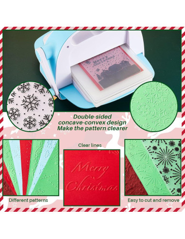 10 Carpetas de Embossing de Navidad CHENGU - 14.5x10.5 cm