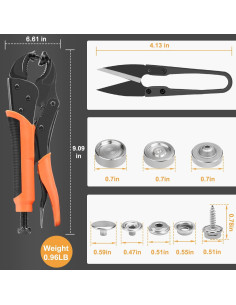 Kit de Herramienta de Botón a Presión YXGOOD con 50 Botones 2