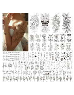 Tatuajes Temporales Cerlaza 61 Hojas 275 Estilos Realistas