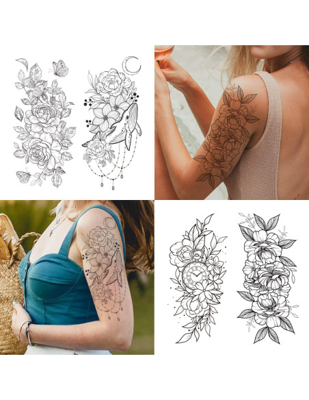 Tatuajes Temporales Cerlaza 61 Hojas 275 Estilos Realistas