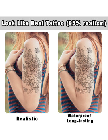 Tatuajes Temporales Cerlaza 61 Hojas 275 Estilos Realistas