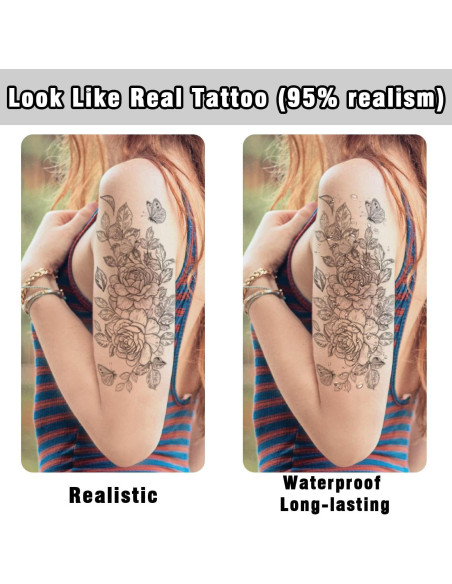 Tatuajes Temporales Cerlaza 61 Hojas 275 Estilos Realistas