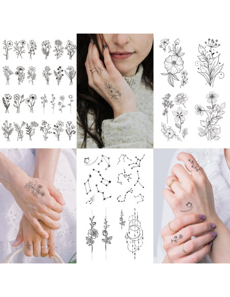 Tatuajes Temporales Cerlaza 61 Hojas 275 Estilos Realistas