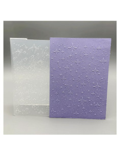 Plantilla de Embosado 3D Zhxcgooyx 10.5x14.5 cm Estrellas
