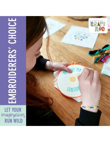 Kit de Bordado CRAFTILOO para Niños - 10 Patrones Preimpresos Kit de Bordado CRAFTILOO para Niños - 10 Patrones Preimpresos