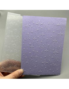 Plantilla de Embosado 3D Zhxcgooyx 10.5x14.5 cm Estrellas 2