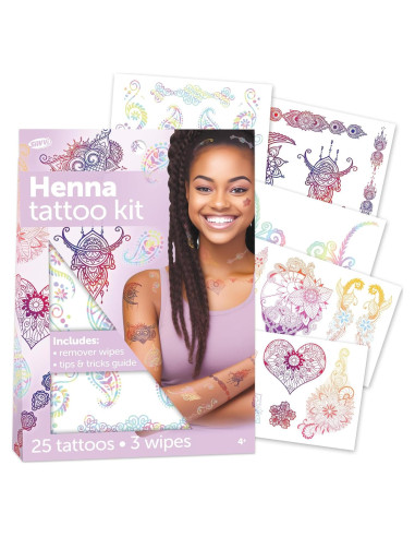 Tatuajes Temporales de Henna Savvi - 25 Diseños Seguros para Piel