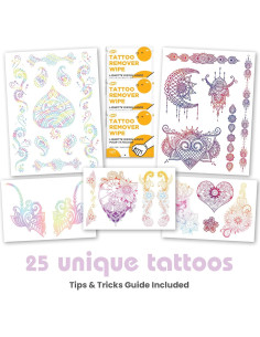 Tatuajes Temporales de Henna Savvi - 25 Diseños Seguros para Piel 2