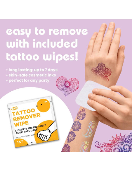 Tatuajes Temporales de Henna Savvi - 25 Diseños Seguros para Piel