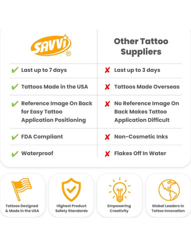 Tatuajes Temporales de Henna Savvi - 25 Diseños Seguros para Piel