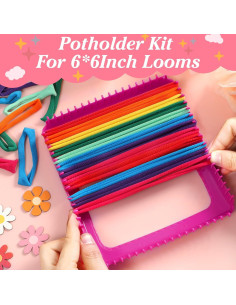 Kit de Manualidades ZOIIWA 600 Piezas Bucles de Telar Multicolor 2