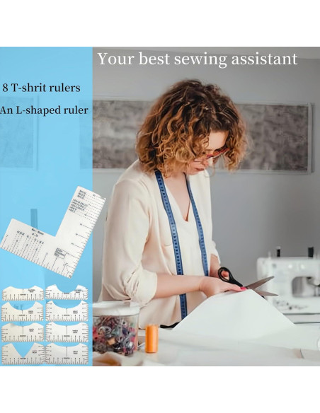 Reglas de Alineación para Camisetas WQHLONGBO - 9 PCS PVC Reglas de Alineación para Camisetas WQHLONGBO - 9 PCS PVC