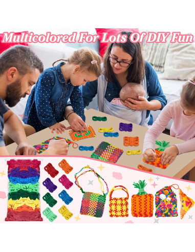 Kit de Manualidades ZOIIWA 600 Piezas Bucles de Telar Multicolor