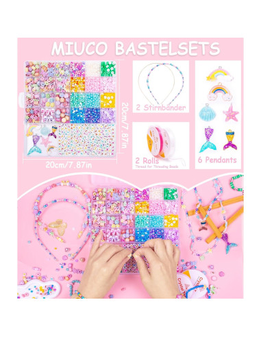 Kit de Joyería MiuCo para Niñas - Pulseras y Collares DIY