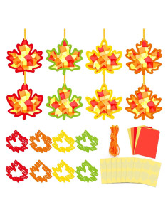 Kit de Manualidades de Otoño 32 Piezas Hoja de Arce Gisgfim