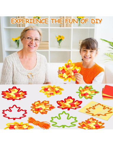 Kit de Manualidades de Otoño 32 Piezas Hoja de Arce Gisgfim