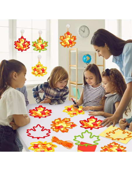 Kit de Manualidades de Otoño 32 Piezas Hoja de Arce Gisgfim