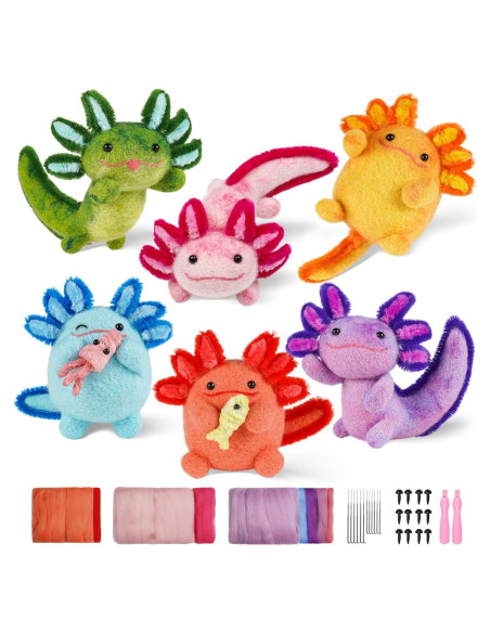 Kit de Fieltro con Agujas MOREJMTT 6 PCS para Principiantes