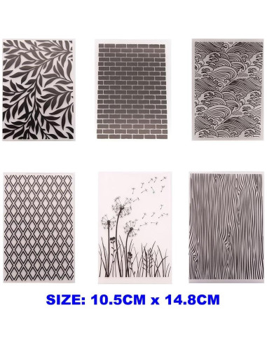 Carpetas de Relieve 6PCS Minicreat para Scrapbooking y Tarjetas
