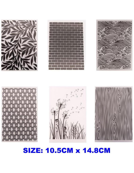 Carpetas de Relieve 6PCS Minicreat para Scrapbooking y Tarjetas