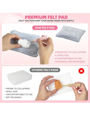 Kit de Fieltro con Agujas MOREJMTT 6 PCS para Principiantes