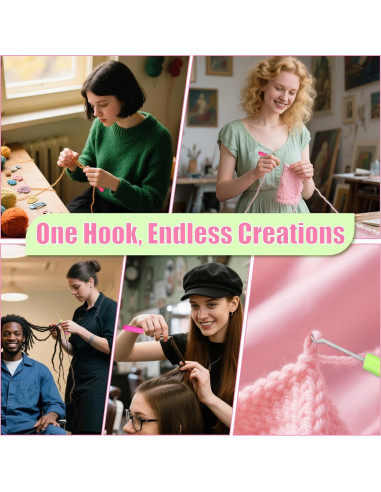 Ganchos de Crochet Tzwhwcx 5mm y 7mm - Acero Inoxidable