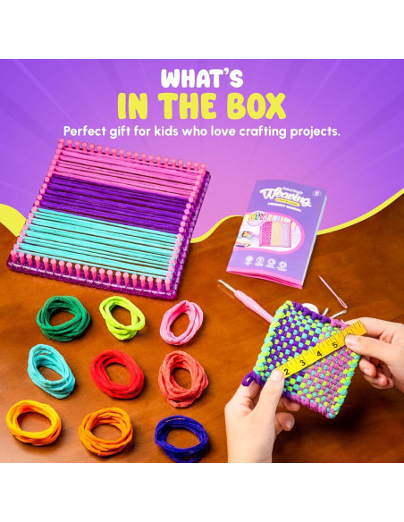 Kit de Telar KITHAVEN para Niños y Adultos - Manualidades DIY