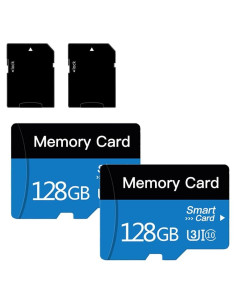 Paquete 2 Tarjetas Micro SD 128GB Teydun Clase 10 Azul