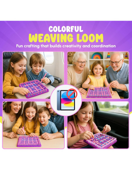 Kit de Telar KITHAVEN para Niños y Adultos - Manualidades DIY