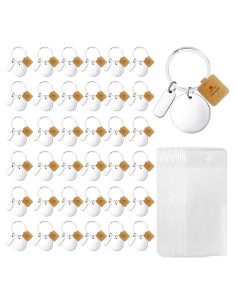 36 Etiquetas Metálicas Grabables Olutacot 3.05 cm para DIY