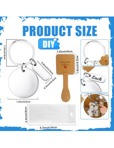 36 Etiquetas Metálicas Grabables Olutacot 3.05 cm para DIY 2