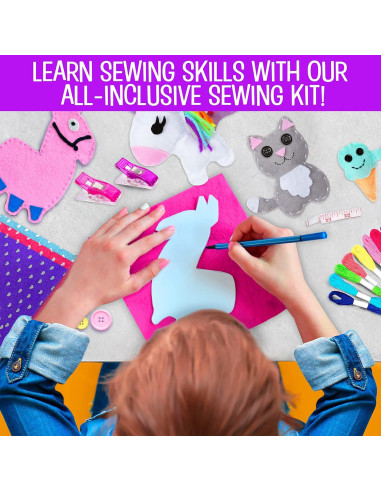 Kit de Costura de Fieltro Creative Kids - 15 Personajes para Niños 8+