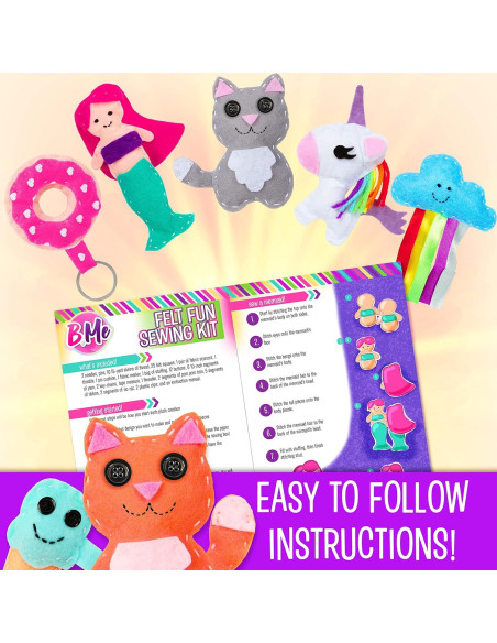 Kit de Costura de Fieltro Creative Kids - 15 Personajes para Niños 8+