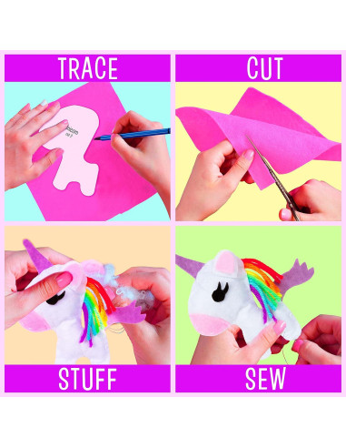 Kit de Costura de Fieltro Creative Kids - 15 Personajes para Niños 8+