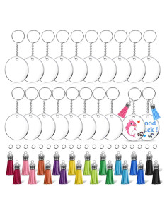 Kit de Llaveros en Blanco de Acrílico Shynek - 20 Piezas