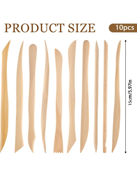 Juego de 10 Herramientas de Modelado de Arcilla JIYIN 15 cm