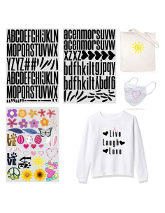 184 Piezas Letras Transferencia de Calor Yiootop DIY Colorido