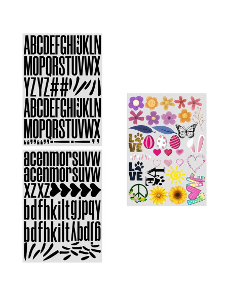 184 Piezas Letras Transferencia de Calor Yiootop DIY Colorido