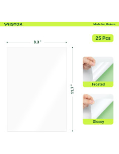 Hojas de Plástico Encogible WISYOK 25 Pcs 21x29.7cm DIY 2